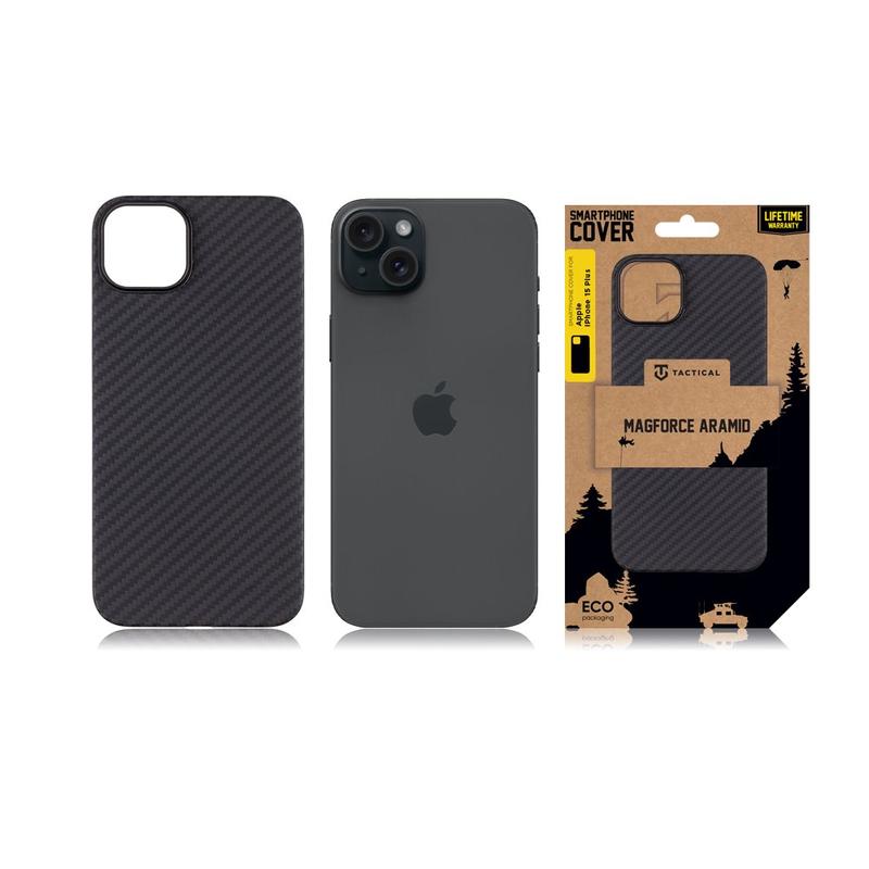 IPhone 15 Plus Tactical MagForce Maska Carbon Fiber Crna