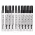 10-Pack Whiteboard Markers with Eraser - Black