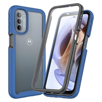 360 Protection Serija Motorola Moto G51 5G Maska - Plava / Providna