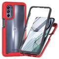 360 Protection Serija Motorola Moto G62 5G Maska - Crvena / Providna