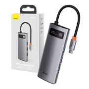 Hub 5in1 Baseus Metal Gleam serija CAHUB-CX0G, USB-C na 3x USB 3.0 + HDMI + USB-C PD