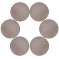 6 Pcs. Coasters in PU Leather Ø 10 cm - Champagne