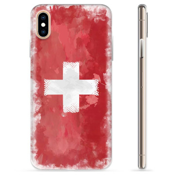 iPhone X / iPhone XS TPU Maska - Zastava švajcarske