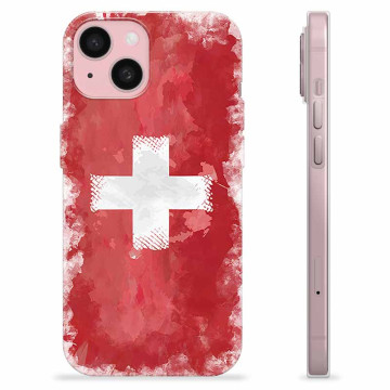 iPhone 15 TPU Maska - Zastava švajcarske