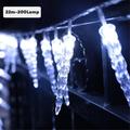 8 Modes Solar LED String Icicle Light - 22m - Cold White