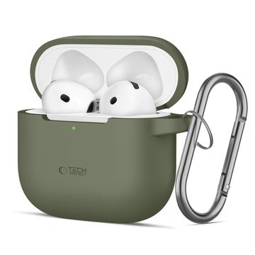 AirPods 4 Tech-Protect Silicone Hook Case - Olive Green