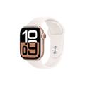 Apple Watch 10 GPS MWWH3QN/A - Aluminum, Light Blush Sport Band, S/M, 42mm - Rose Gold