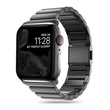 Apple Watch Series Ultra 2/Ultra/10/9/8/SE (2022)/7/SE/6/5/4/3/2/1 Tech-Protect SteelBand Stainless Steel Strap - 49mm/46mm/45mm/44mm/42mm - Black