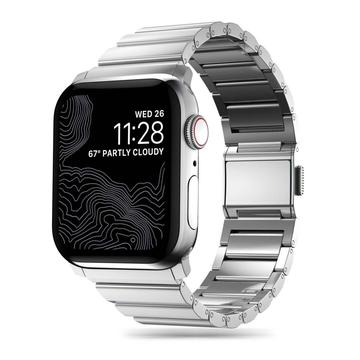 Apple Watch Series Ultra 2/Ultra/10/9/8/SE (2022)/7/SE/6/5/4/3/2/1 Tech-Protect SteelBand Stainless Steel Strap - 49mm/46mm/45mm/44mm/42mm - Silver