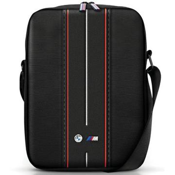 BMW M Collection Nylon Crossbody Tablet Bag - 8" - Red Stripe / Black