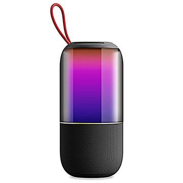 BT2675 Portable Waterproof Bluetooth Speaker with RGB Light - Black