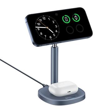 Baseus Orbit 2 Pro Air-Cooled 2-in-1 Qi2 Magnetic Wireless Charging Stand - 20W - Space Grey