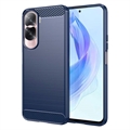 Honor 90 Lite/X50i Brušena TPU Zaštitna Maska - Karbonska Vlakna - Plava