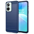 OnePlus Nord 2T Brushed TPU Maska - Ugljenično Vlakno - Plava