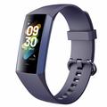 C80 1.1" AMOLED Screen Body Temperature Smart Bracelet with Heart Rate, Blood Pressure, Blood Oxygen Monitoring - Blue