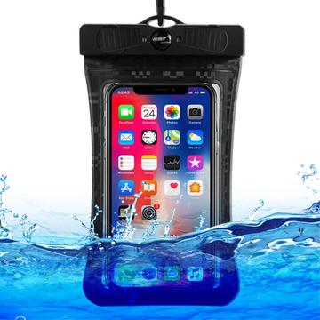 Checkered Pattern IPX8 Universal Waterproof Case - 6.8" - Black