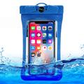 Checkered Pattern IPX8 Universal Waterproof Case - 6.8" - Blue