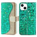 Croco Bling Series iPhone 14 Plus Futrola-Novčanik - Zelena