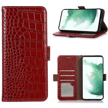 Crocodile Serija Honor 70 Kožna maska-Novčanik sa RFID-om - Crvena