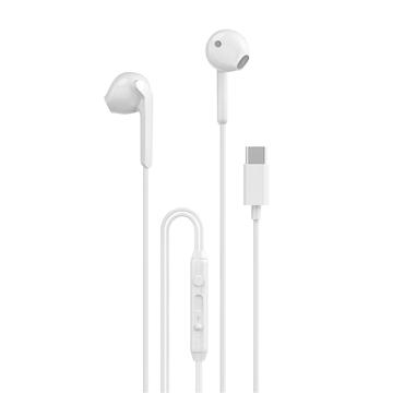 Dudao X3C Wired In-Ear USB-C Headphones - White