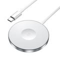 ESSAGER 3-in-1 15W Magnetic Wireless Charger for iPhone 12 / 13 / 14 / 15 / 16, AirPods, iWatch Slim Charging Pad