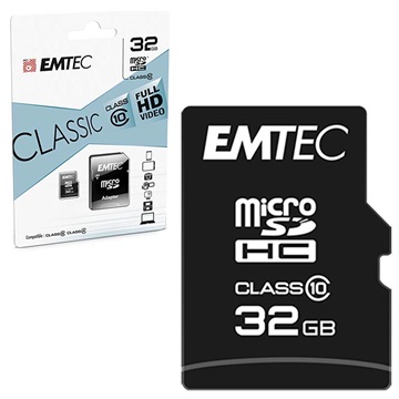 Emtec Classic Class 10 MicroSD Card - ECMSDM32GHC10CG - 32GB