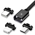 Essager 3-in-1 Magnetni Kabl - USB-C, Lightning, MicroUSB - 3m