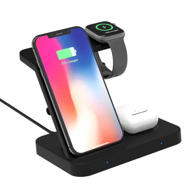 F15 3-in-1 Wireless Charger Stand Qi 15w Fast Charging Station For 