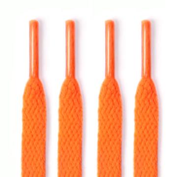 Flat Laces in Polyester - 120cm - Fluorescent Orange