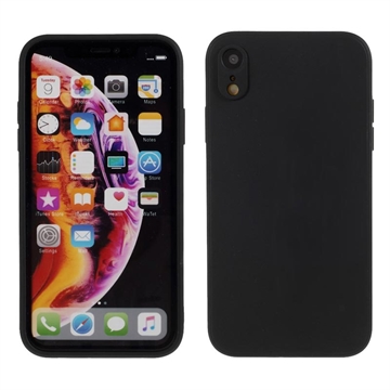 iPhone XR Silikonska Zaštitna Maska - Fleksibilna i Mat - Crna