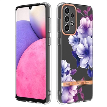 Flower Series Samsung Galaxy A33 5G TPU Maska - Ljubičasta Begonija