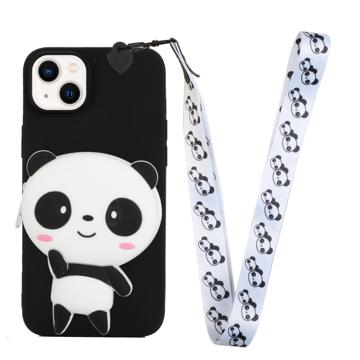 Cartoon Design iPhone 14 Plus TPU Maska sa Džepom na Raifišlus - Panda