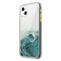 Marble Pattern iPhone 14 Plus Hibridna Futrola - Zelena