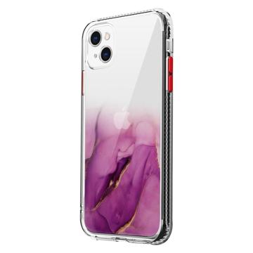 Marble Pattern iPhone 14 Plus Hibridna Futrola - Ljubičasta