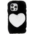 Plush Heart iPhone 14 Pro TPU Maska - Crna