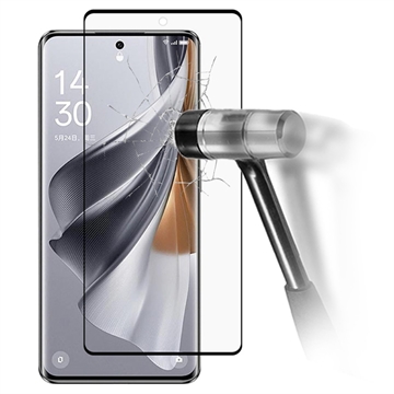 Oppo Reno10 Full Cover Zaštitno Kaljeno Staklo - 9H, 0.3mm - Crne Ivice