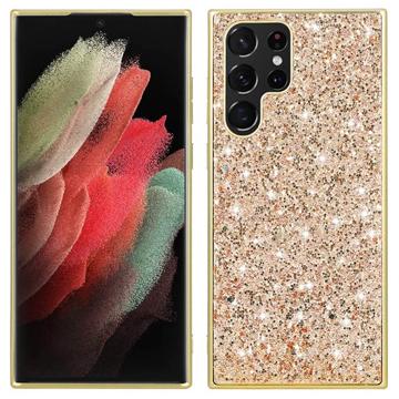 Glitter Series Samsung Galaxy S23 Ultra 5G Hybrid Maska - Zlatna