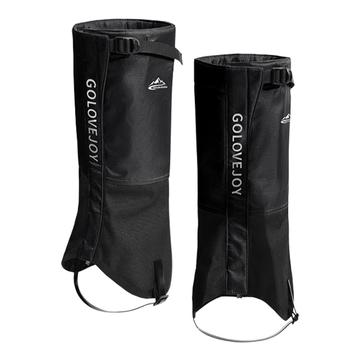 Golovejoy HX39 Waterproof Leg Gaiters - Plush Lining for Hiking, Climbing, and Skiing - M - Black