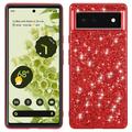 Google Pixel 8a Glitter Series Hibridna Maska - Crvena