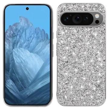 Google Pixel 9/9 Pro Glitter Series Hibridna Maska - Srebrna