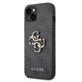 Guess 4G Big Metal Logo iPhone 14 Hibridna Maska - Crna