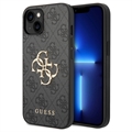 iPhone 15 Plus Guess 4G Big Metal Logo Hibridna Maska - Siva