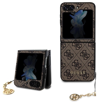 Samsung Galaxy Z Flip5 Guess 4G Charms Collection Hibridna Maska - Braon