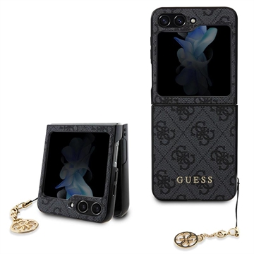 Samsung Galaxy Z Flip5 Guess 4G Charms Collection Hibridna Maska - Siva