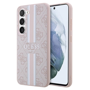 Guess 4G Printed Stripe Samsung Galaxy S23 5G Hibridna Maska - Roze