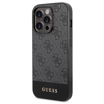 Guess 4G Stripe iPhone 14 Pro Hibridna Maska - Siva