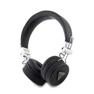 Guess Grained Triangle Logo ENC Wireless Headphones - Black