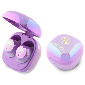 Guess Iridescent 4G Printed Logo True Wireless Earphones - Purple