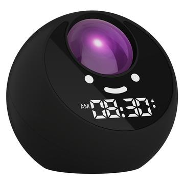 HSP XK-15 Starry Sky Projection Night Light / Bedside Digital Clock & Atmosphere Light - Black