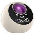 HSP XK-15 Starry Sky Projection Night Light / Bedside Digital Clock & Atmosphere Light - White